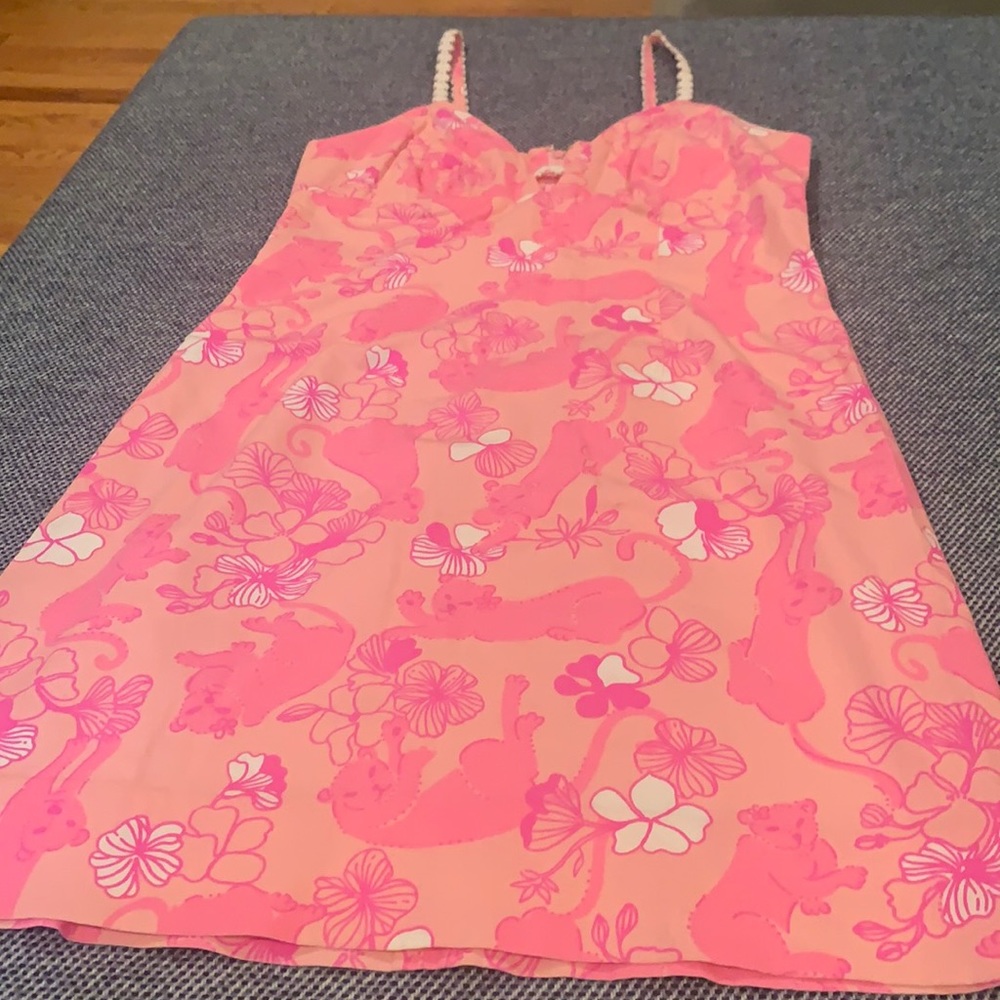 Lilly Pulitzer Geranium Floral Lion Dress Size 2